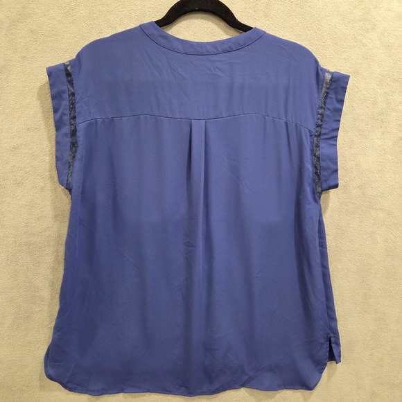 Attention Short Sleeve Button Shirt Top Blouse Women's Size Large Career Casual - Picture 2 of 7